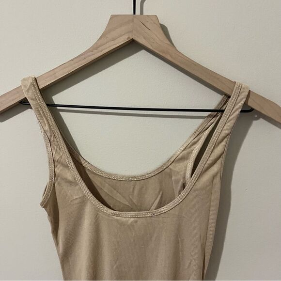 Lulu’s  Ribbed Bodysuit, NEW with tags, size XS beige - Picture 4 of 10
